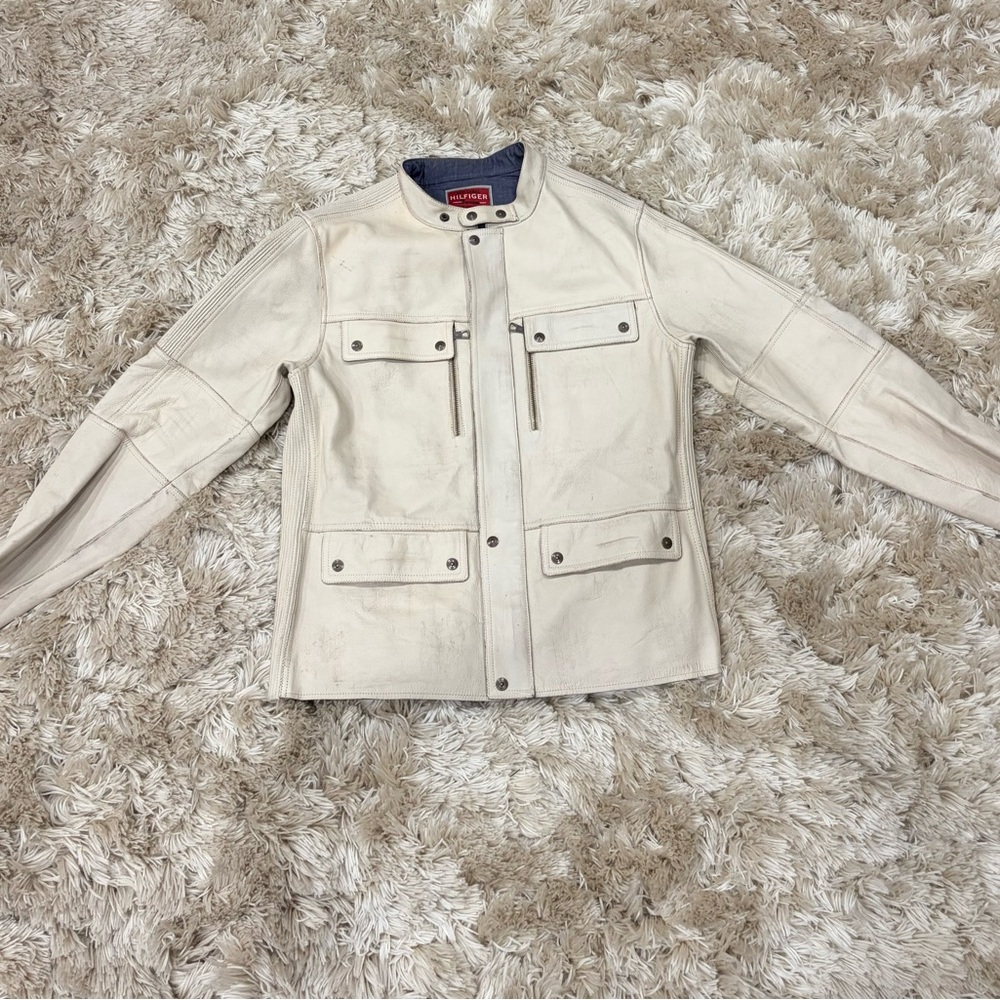 Tommy Hilfiger Cream Bomber Jacket